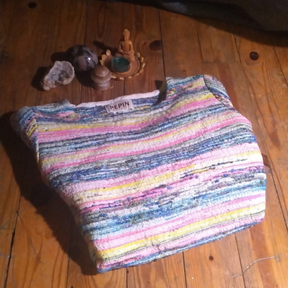 🌈 Pepin Rainbow Tasseled Poncho Top